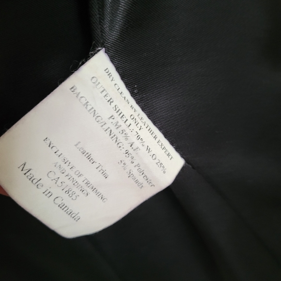 LAMARQUE leather and wool coat - Picture 12 of 13